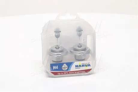 Лампа накаливания SET H4 12V 60/55 W P43t RANGE POWER +90 (к-т 2шт) (пр-во Narva) NARVA 48003S2 Хонда Прелюд