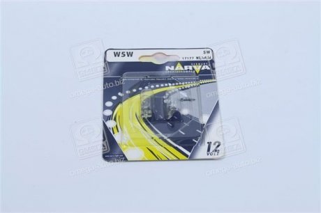 Лампа накаливания W5W 12V 5W W2,1X9,5d (2шт. blister) narva 17177B2 на Пежо 301