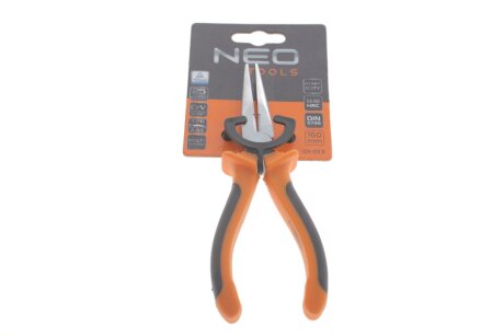 Плоскогубці подовжені прямі, 160 мм neo tools 01013