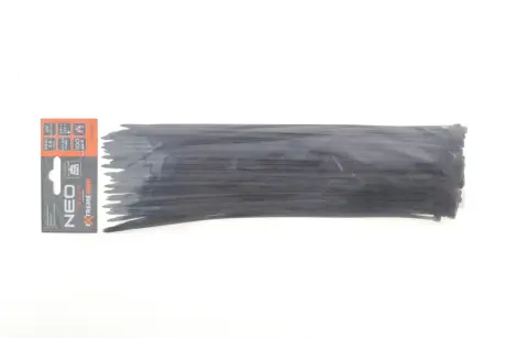 Стяжки кабельні кабельні EXTREME 3,6 × 300 мм, чорні, 100 шт. NEO TOOLS 01630
