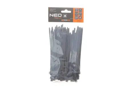 Стяжки кабельні EXTREME 4,8 × 150 мм, чорні, 100 шт. NEO TOOLS 01631