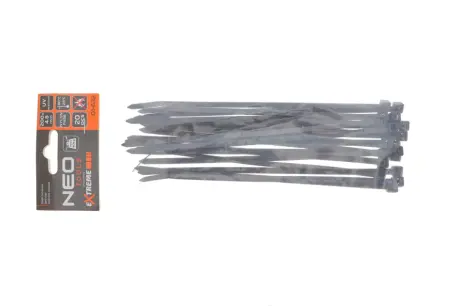 Стяжки кабельні EXTREME 4,8 × 200 мм, чорні, 20 шт. NEO TOOLS 01632
