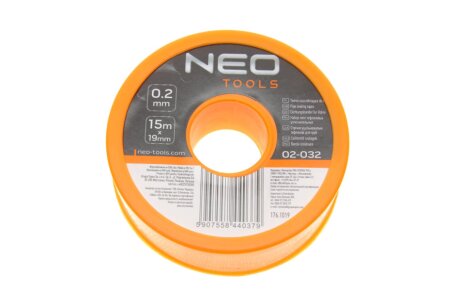 Стрічка-ущільнювач 15 м x 19 мм x 0.2 мм neo tools 02032