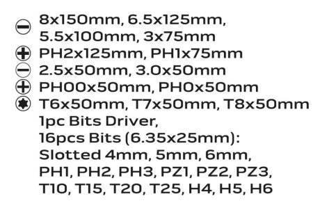 Викрутки та насадки, набір 30 шт neo tools 04209