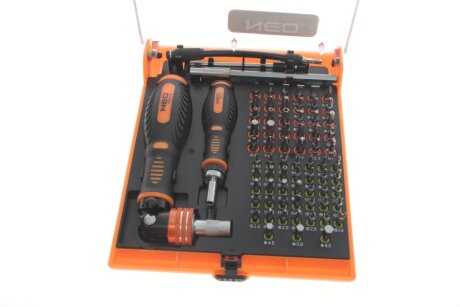 Викруткові накінечники з тримачем, 73 шт neo tools 06115