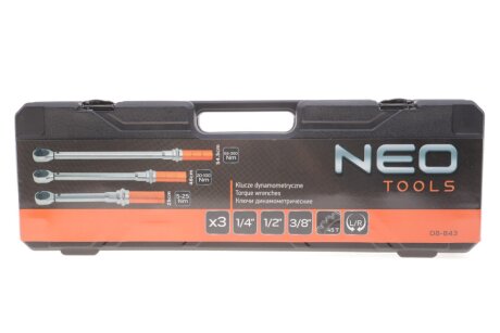 Набір динамометричних ключів 1/4", 3/8", 1/2" 3 шт. neo tools 08843