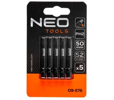 Біти ударні S2, 50 мм, PH2 - 5 шт. neo tools 09576