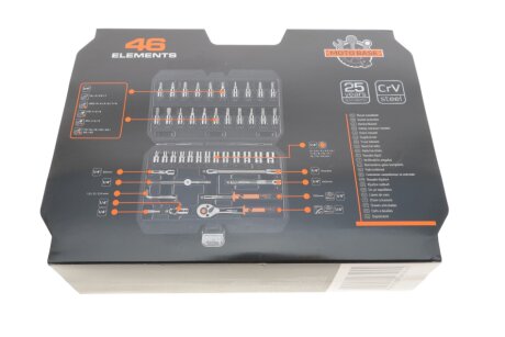 Головки змінні 46 шт., 1/4" CrV neo tools 10004