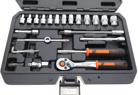 Головки змінні 46 шт., 1/4" CrV neo tools 10004