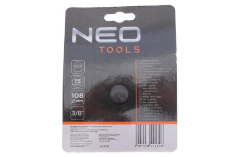 Головка змінна масляного фільтра 108 мм, 15 кут neo tools 11370