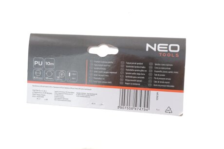 Шланг напірний спіральний 6,5 х 10 мм, 10 м, ПУ neo tools 120711