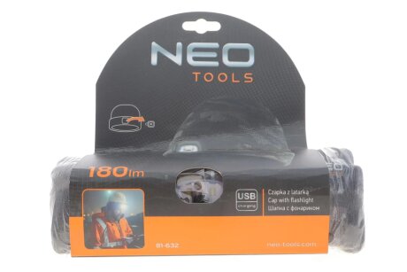 Шапка з ліхтариком, двошарова, CAMO URBAN neo tools 81632