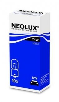 Лампа T4W 12V 4W BA9S T8,5X24,5 neolux N233 на Пежо 605