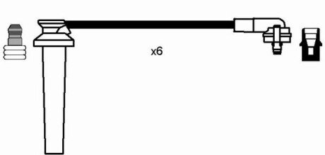 Високовольтні провода для свічок запалювання ngk 7701