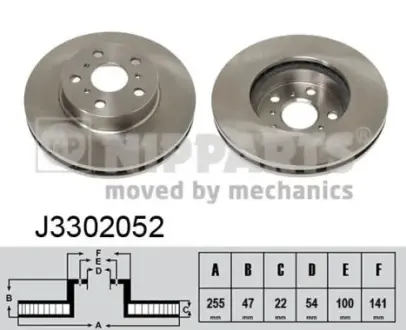 Гальмiвнi диски nipparts J3302052