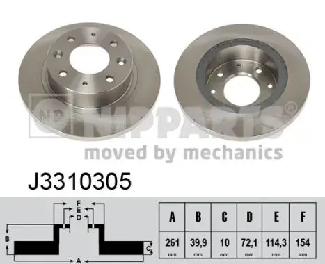 Гальмiвнi диски nipparts J3310305