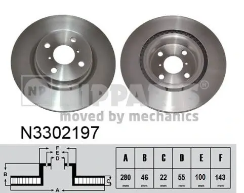 Гальмiвнi диски Nipparts N3302197 (фото 1)