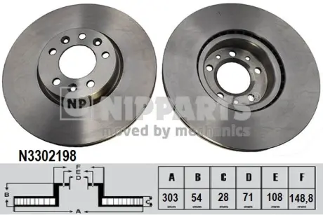 Гальмiвнi диски Nipparts N3302198