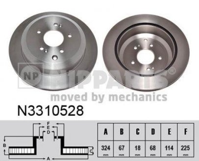 Гальмiвнi диски nipparts N3310528