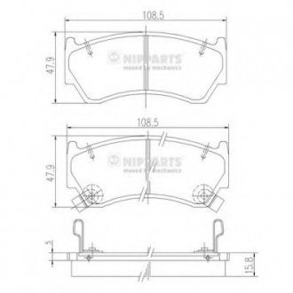 Тормозні (гальмівні) колодки nipparts J3601062