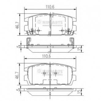 Тормозні (гальмівні) колодки nipparts J3610511