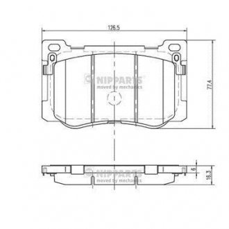 Тормозні (гальмівні) колодки nipparts N3600549