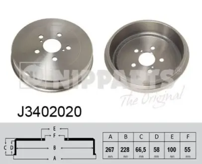 Гальмiвний барабан nipparts J3402020