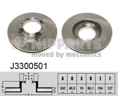 Передний тормозной диск nipparts J3300501