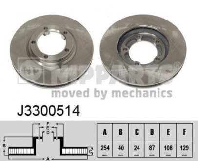 Передній гальмівний (тормозний) диск nipparts J3300514