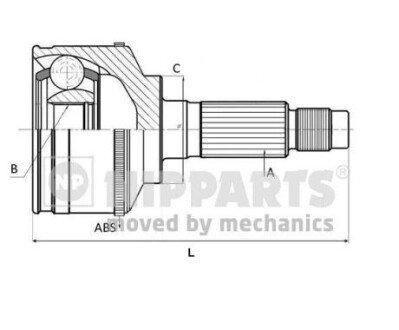 К-т шарнiрний привiдного валу nipparts J2821144