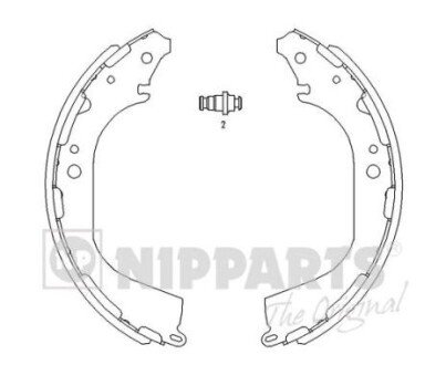 Колодки ручного (стоячого) тормоза nipparts J3501045 на Ниссан Патфайндер r50