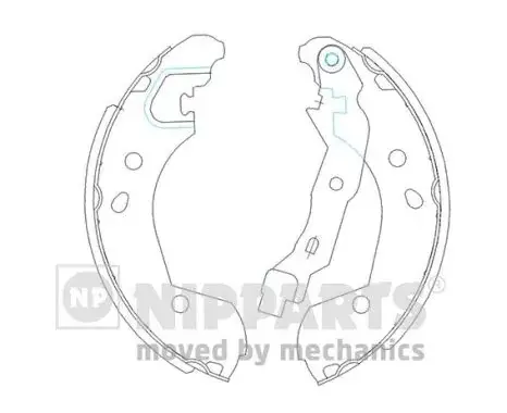 Колодки ручного (стоячого) гальма Nipparts J3501055 (фото 1)