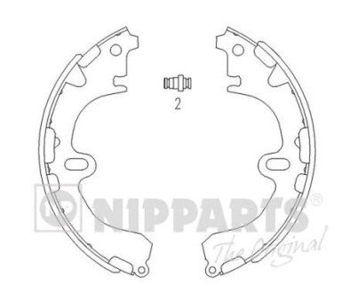 Колодки ручного (стоячого) тормоза nipparts J3502034 на Тойота Королла е100