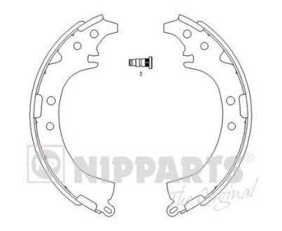 Колодки ручного (стоячого) гальма nipparts J3502050