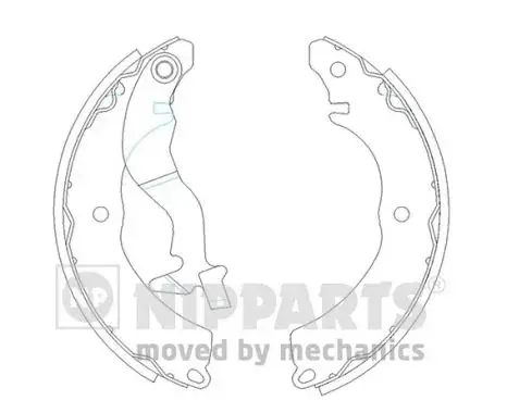Колодки ручного (стоячого) гальма Nipparts J3505038 (фото 1)