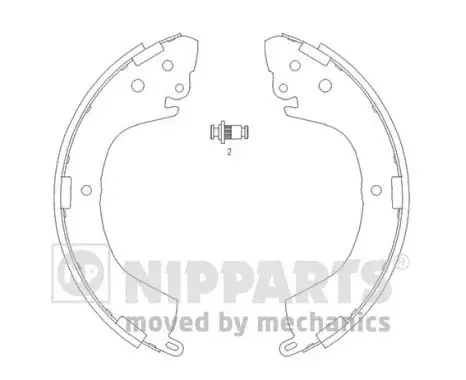 Колодки ручного (стоячого) тормоза nipparts J3505040