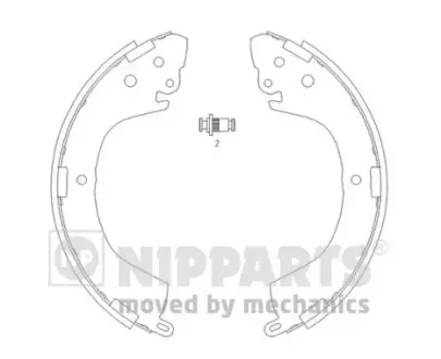 Колодки ручного (стоячого) тормоза nipparts J3505040