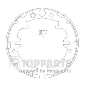 Колодки ручного (стоячого) гальма nipparts N3502083