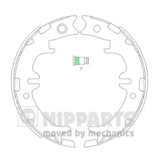 Колодки ручного (стоячого) гальма Nipparts N3502083