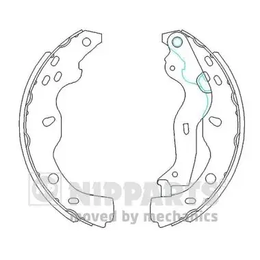 Колодки ручного (стоячого) гальма Nipparts N3508029 (фото 1)
