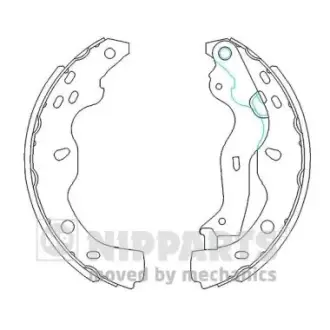 Колодки ручного (стоячого) гальма Nipparts N3508029