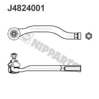 Наконечник рулевой тяги nipparts J4824001 на Rover 600