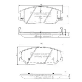 Передние тормозные колодки nipparts J3600327