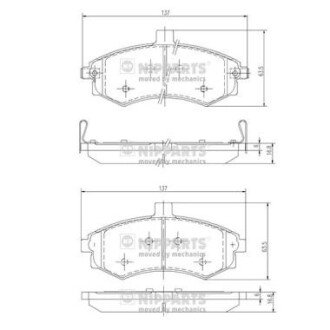 Передні тормозні (гальмівні) колодки nipparts J3600535