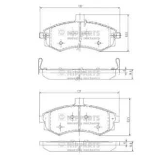 Передние тормозные колодки nipparts J3600535