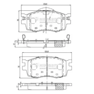 Передні тормозні (гальмівні) колодки Nipparts J3600542