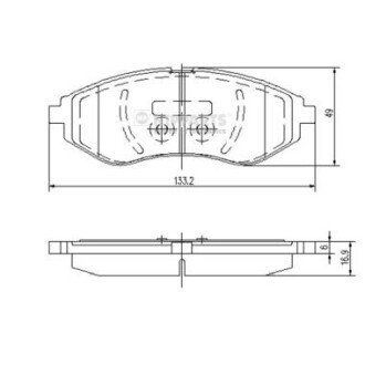 Передние тормозные колодки nipparts J3600911 на Chevrolet Aveo т250