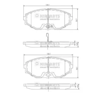 Передні тормозні (гальмівні) колодки Nipparts J3601074