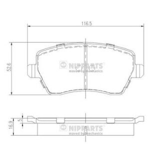 Передні тормозні (гальмівні) колодки nipparts J3601085