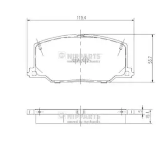 Передние тормозные колодки nipparts J3602037